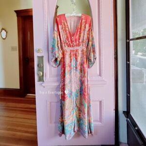 Spell Pink and Red Bohemian Dress